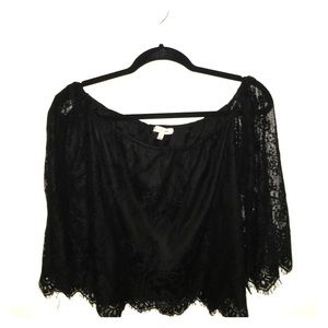 I am selling my off the shoulder lace black top.